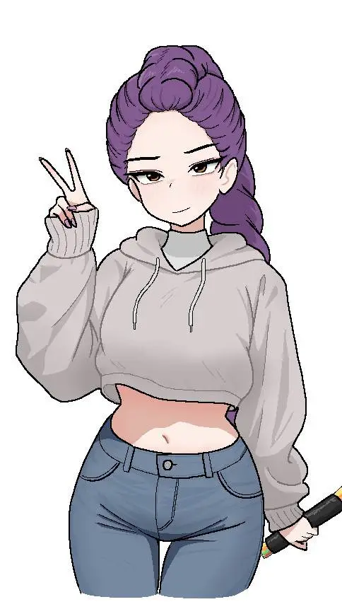 ai character: Rumi💜🤍🩶💜 background