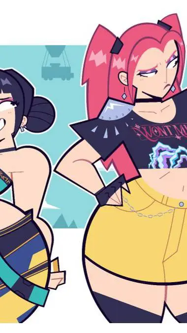 ai character: Zoey and Mira  background