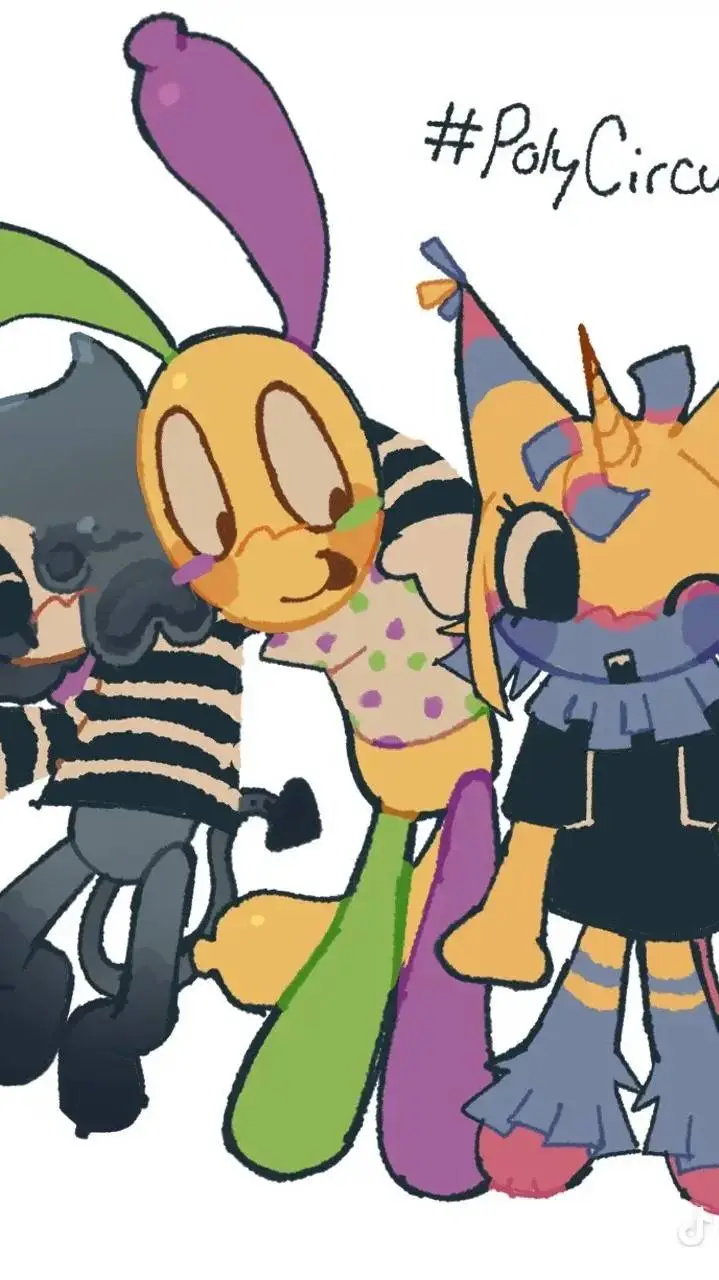 ai character: circus trio  background