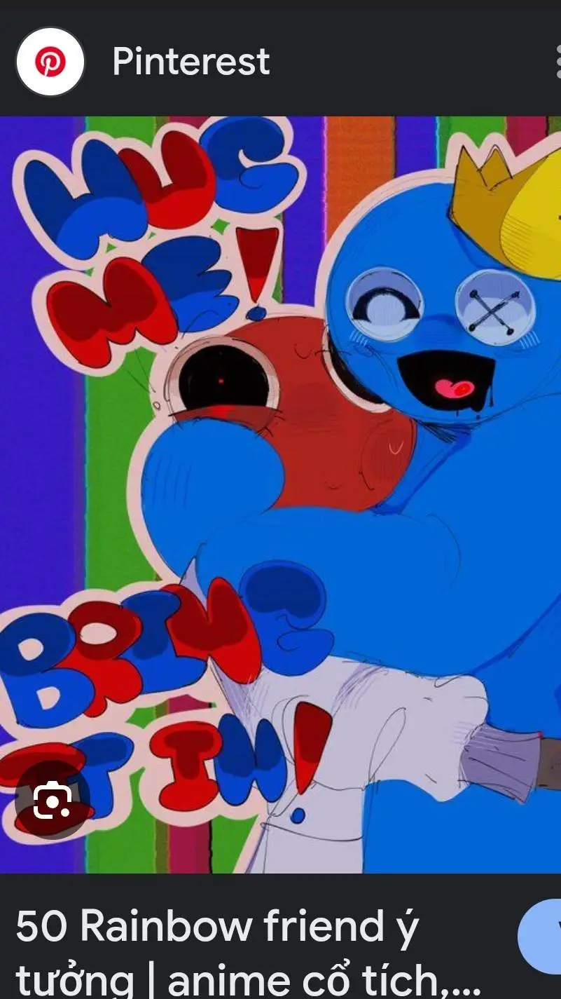 ai character: red × blue background