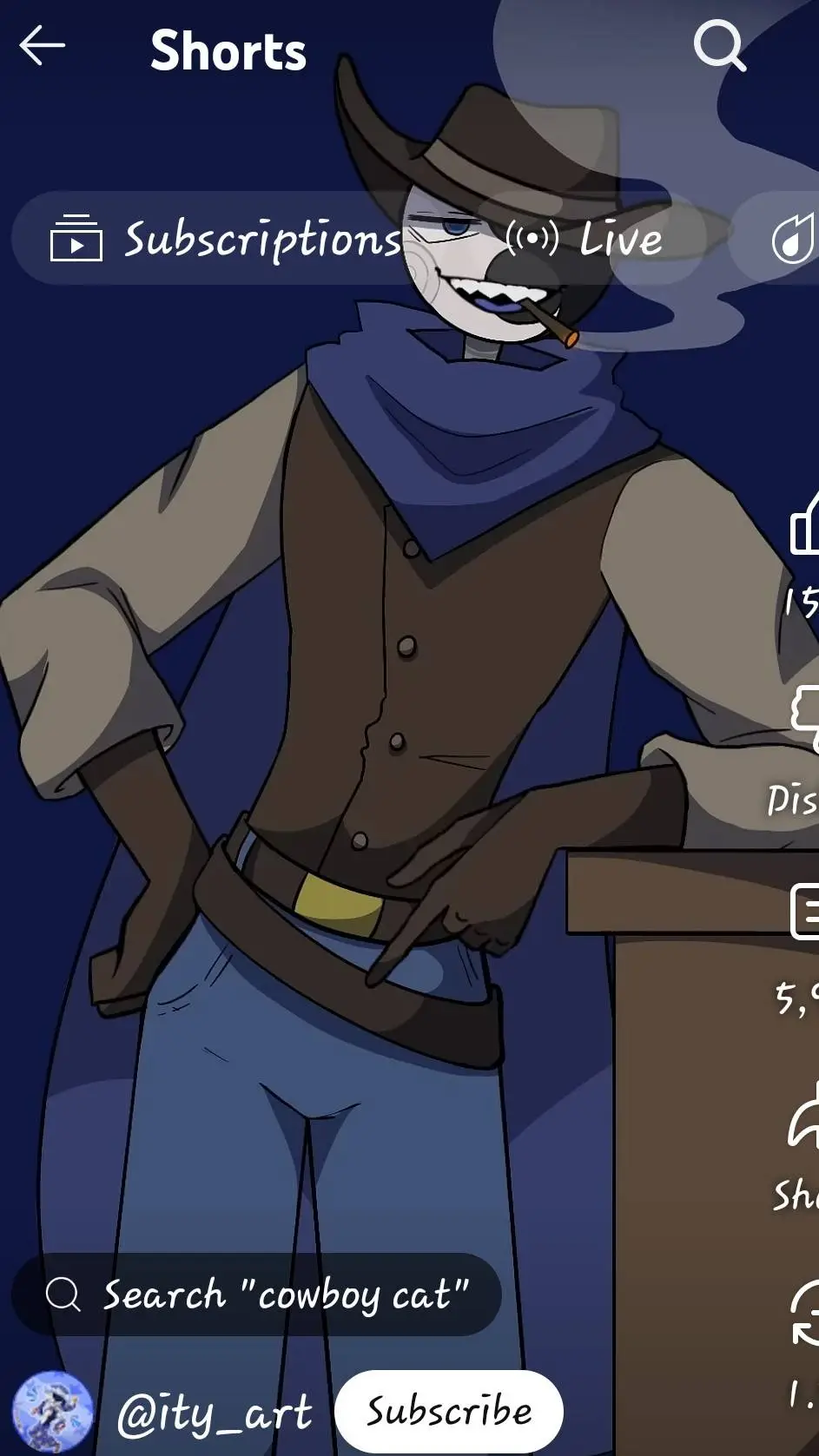 ai character: cowboymoon background