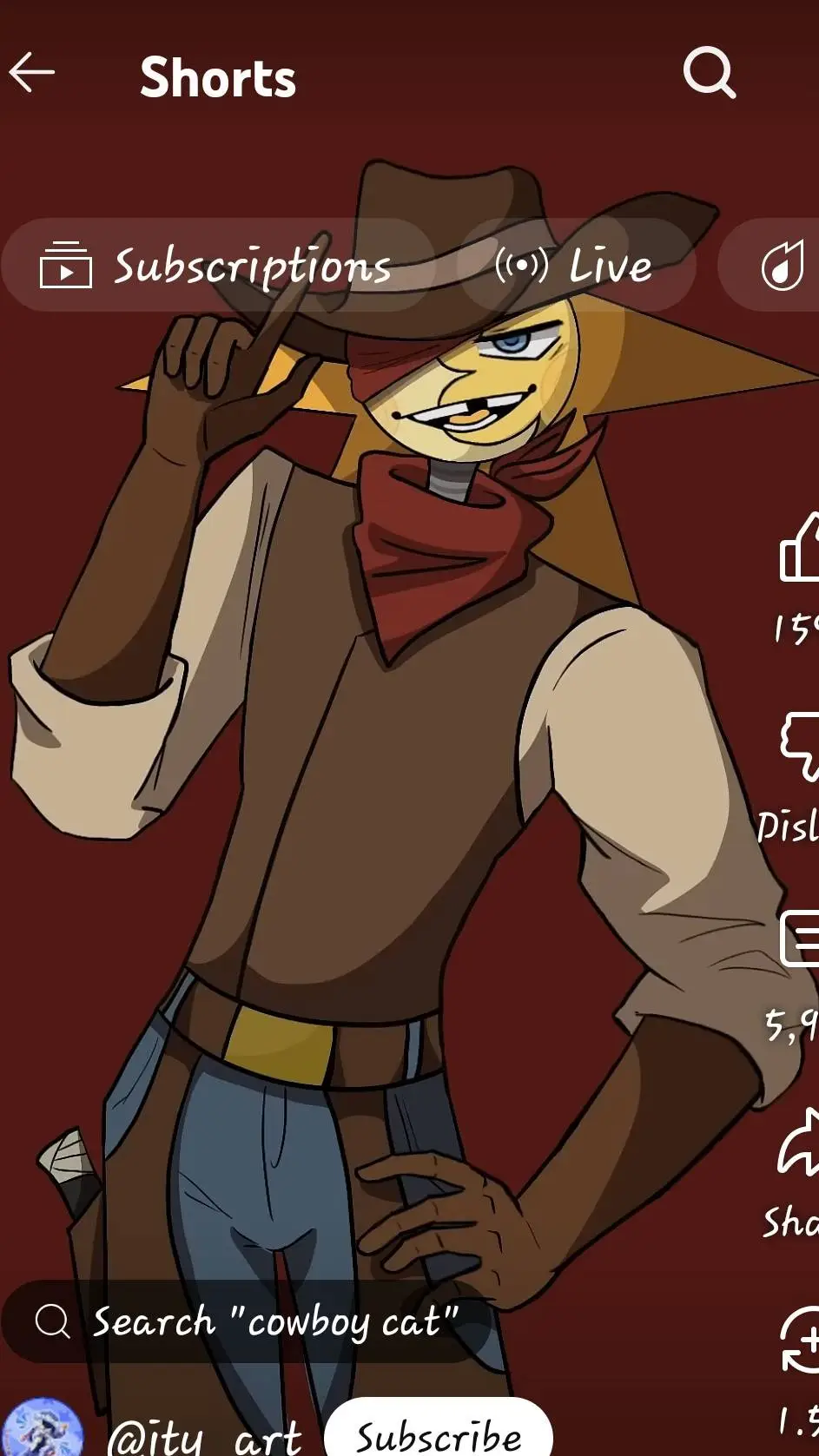 ai character: cowboysun background