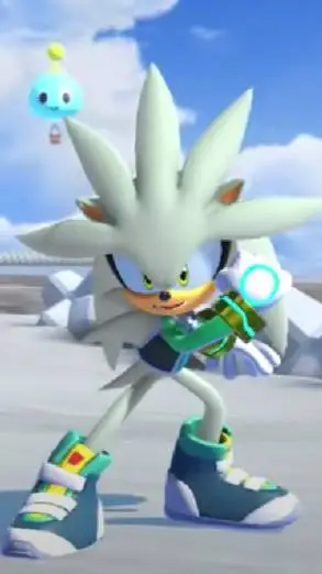 ai character: silver the hedgeho background