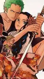 ai character: Zoro x robin  background