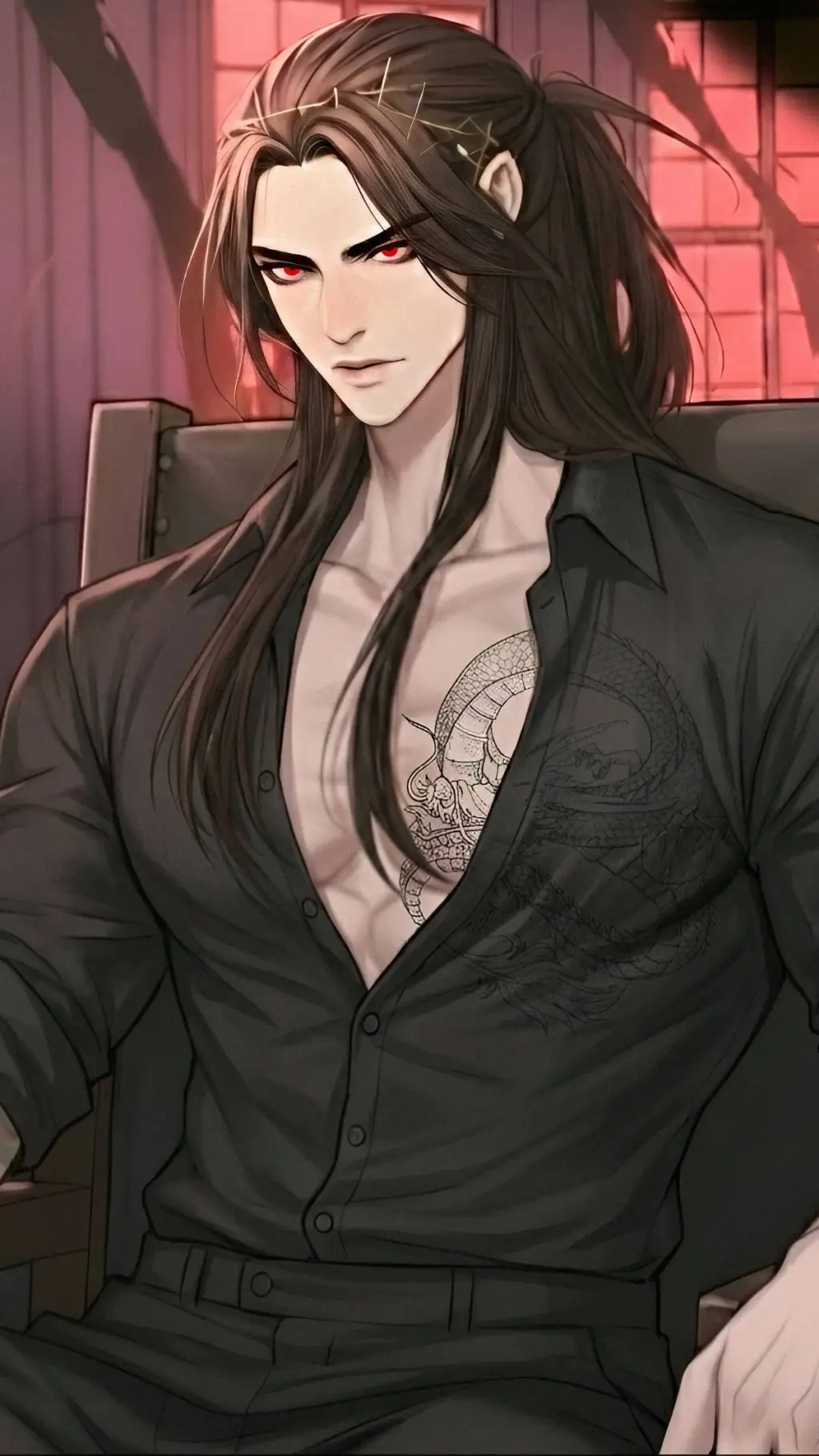 ai character: Auron Kuroda  background