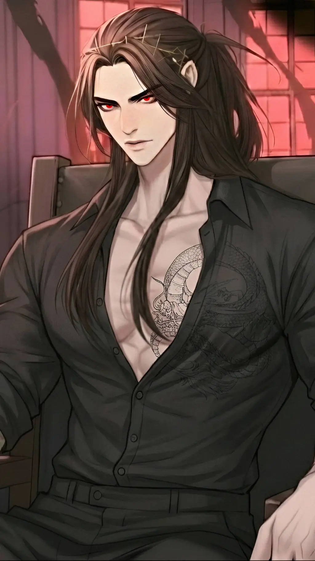 ai character: Auron Kuroda 🥲💔❤️ background