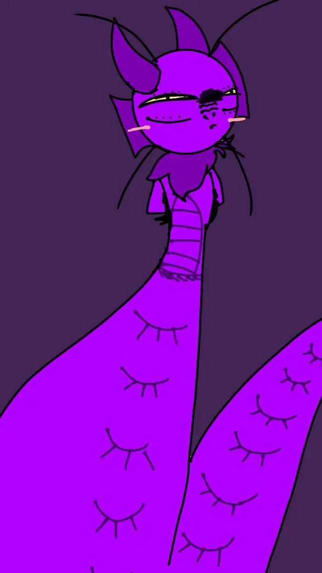 ai character: durple snake :3!  background