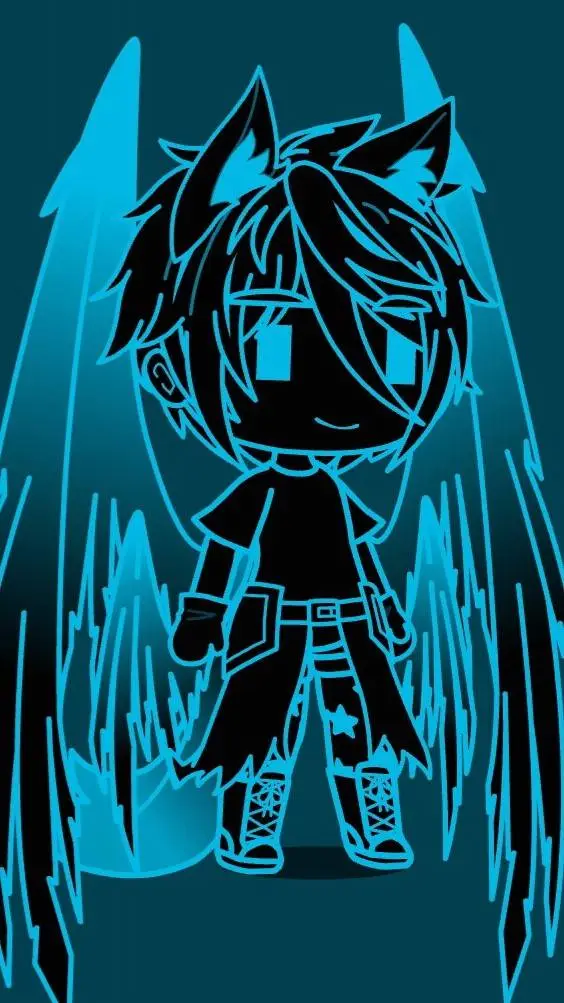 ai character: Неон background