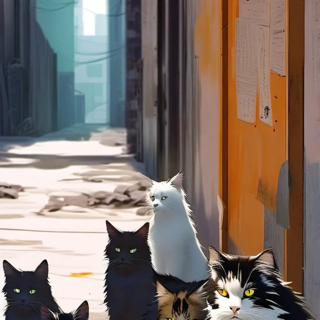 chat with ai character: stray cat family