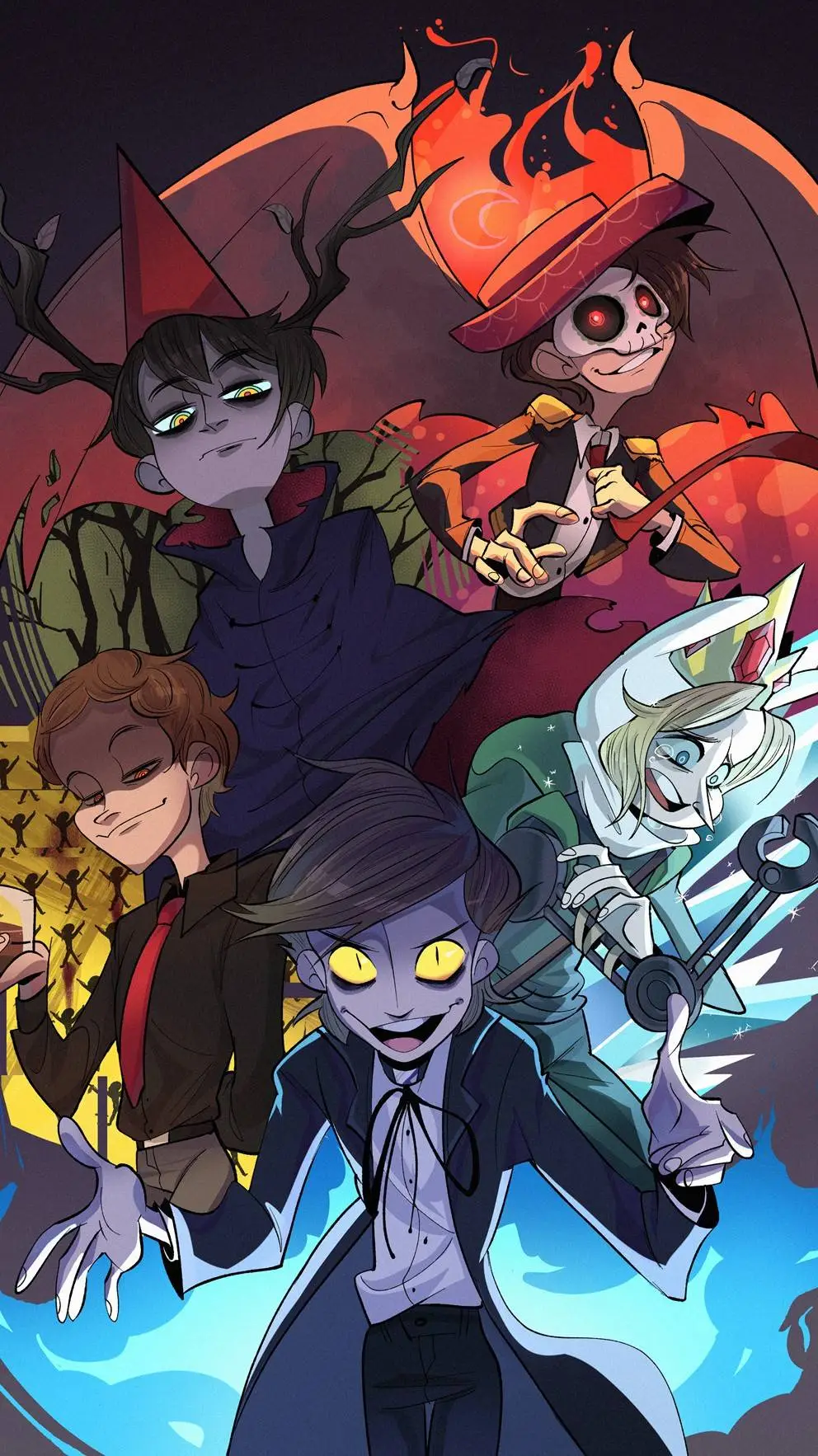 ai character: Bad ending friends background