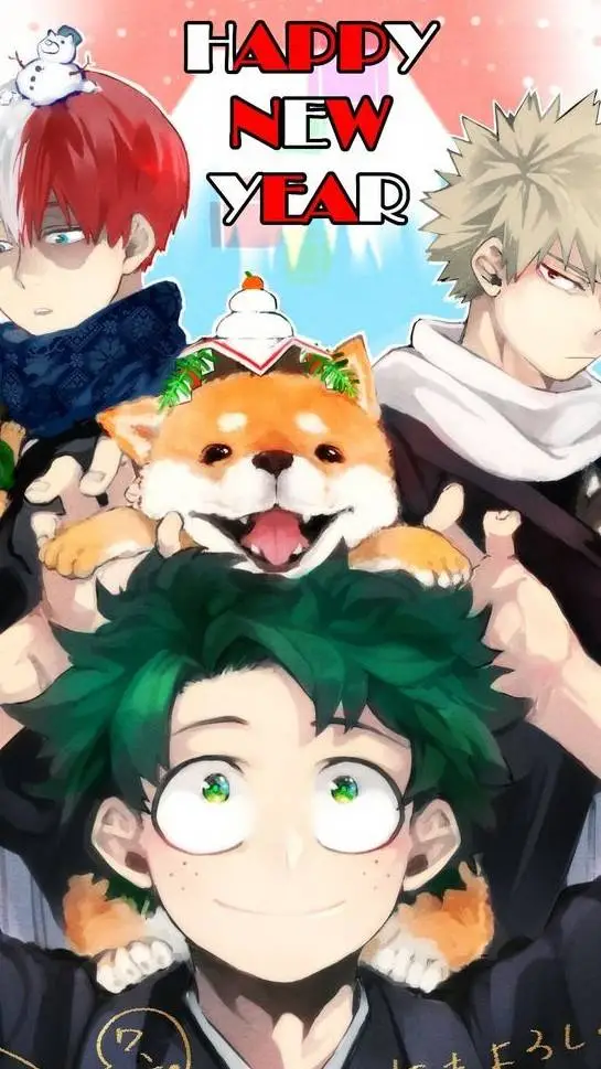 ai character: MHA New Year background