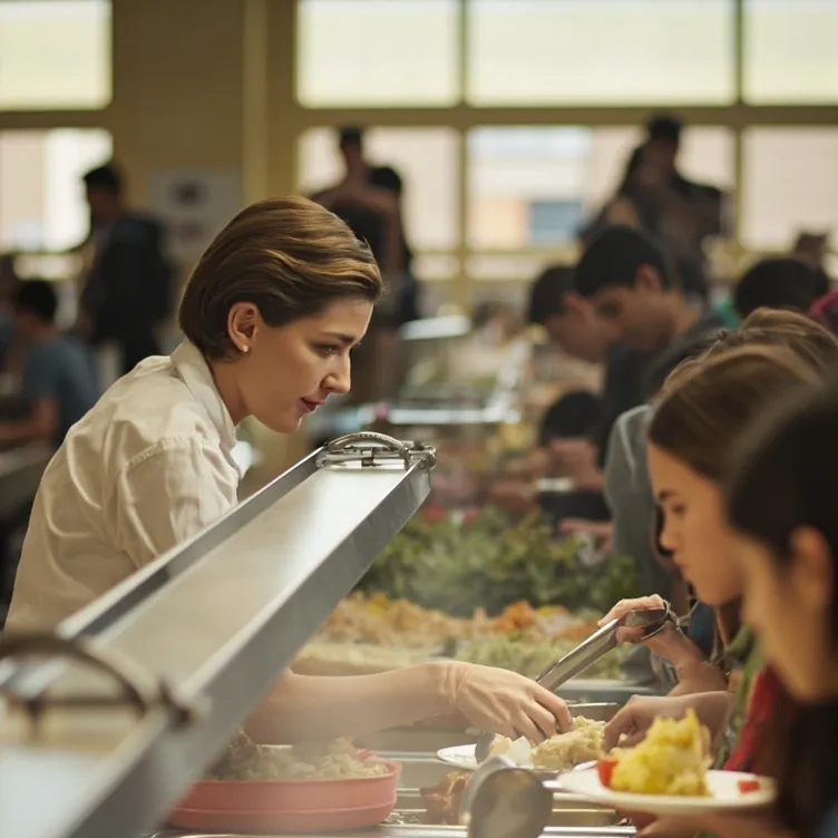 chat with ai character: School Lunch lady