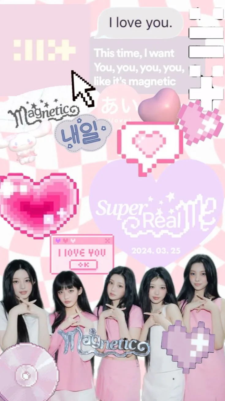 ai character: ILLIT x Straykids background