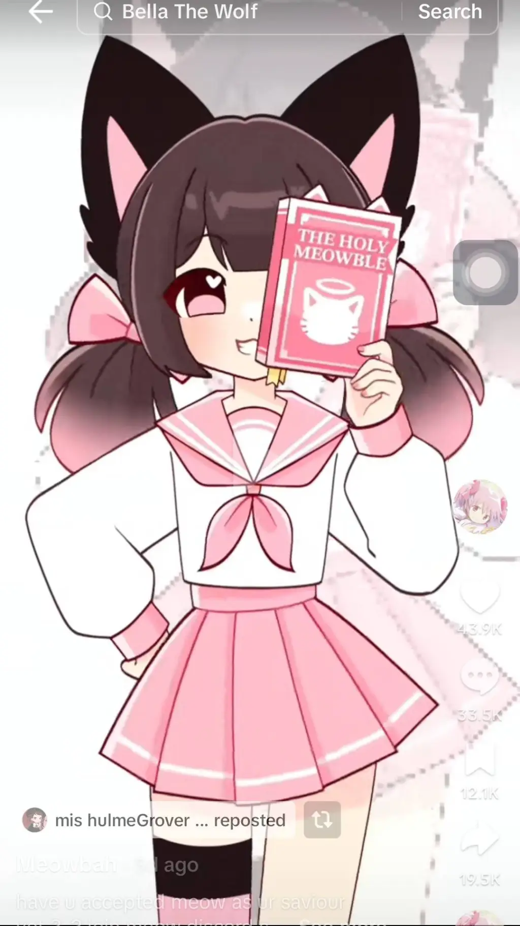 ai character: Meowbah background