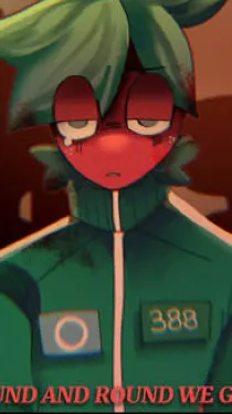 ai character: DW X Squid games background