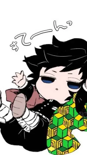 ai character: chibi giyu background