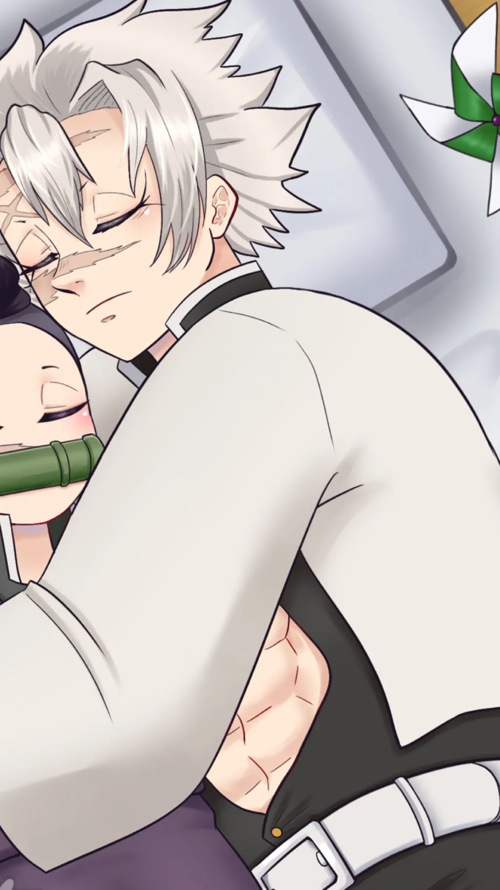 ai character: Sleepy Sanemi background
