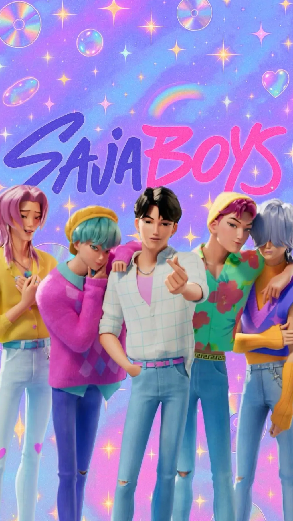 ai character: Saja boys + Mlb background