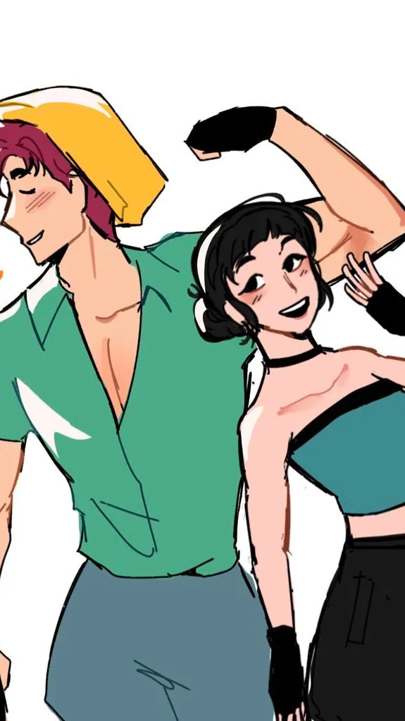 ai character: Zoey x Abby  background