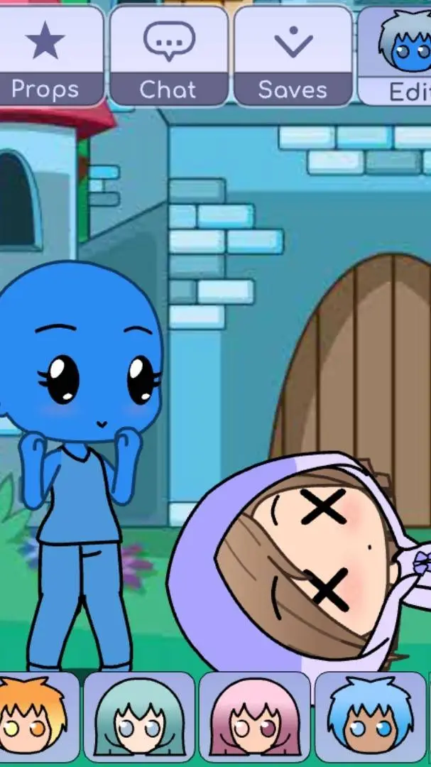 ai character: Rainbow friends 💕  background