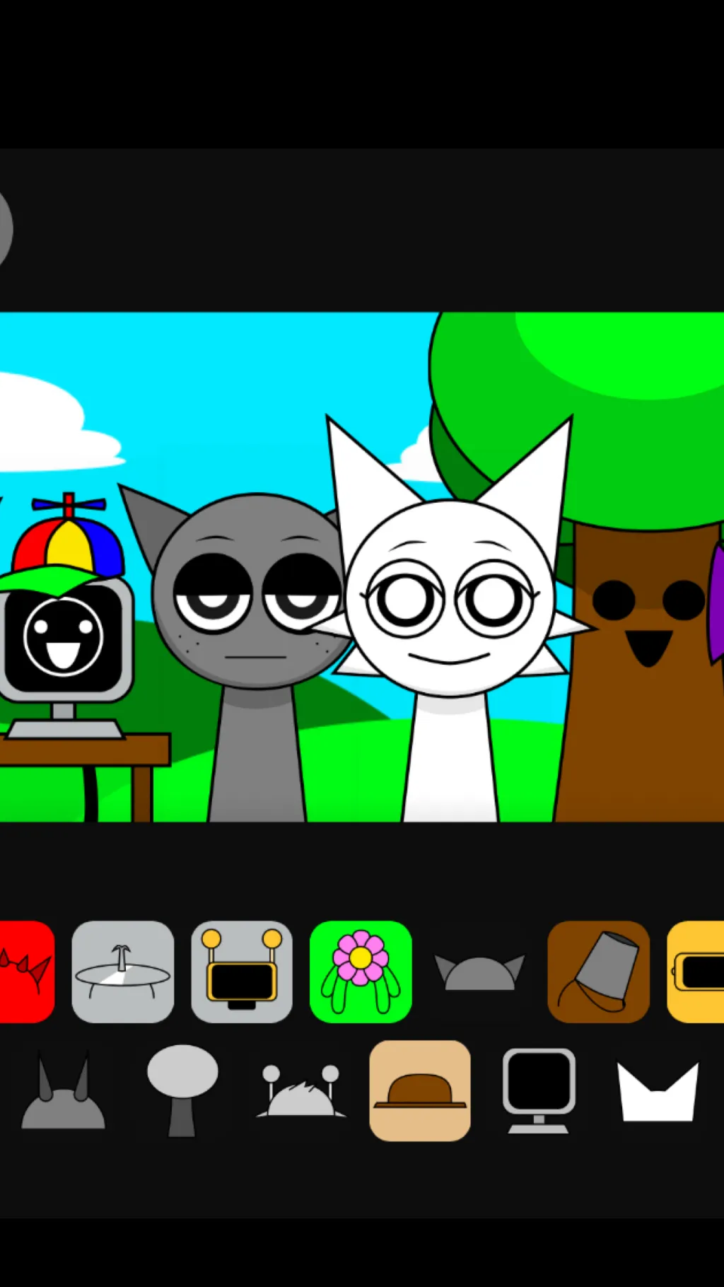 ai character: Sprunki  background