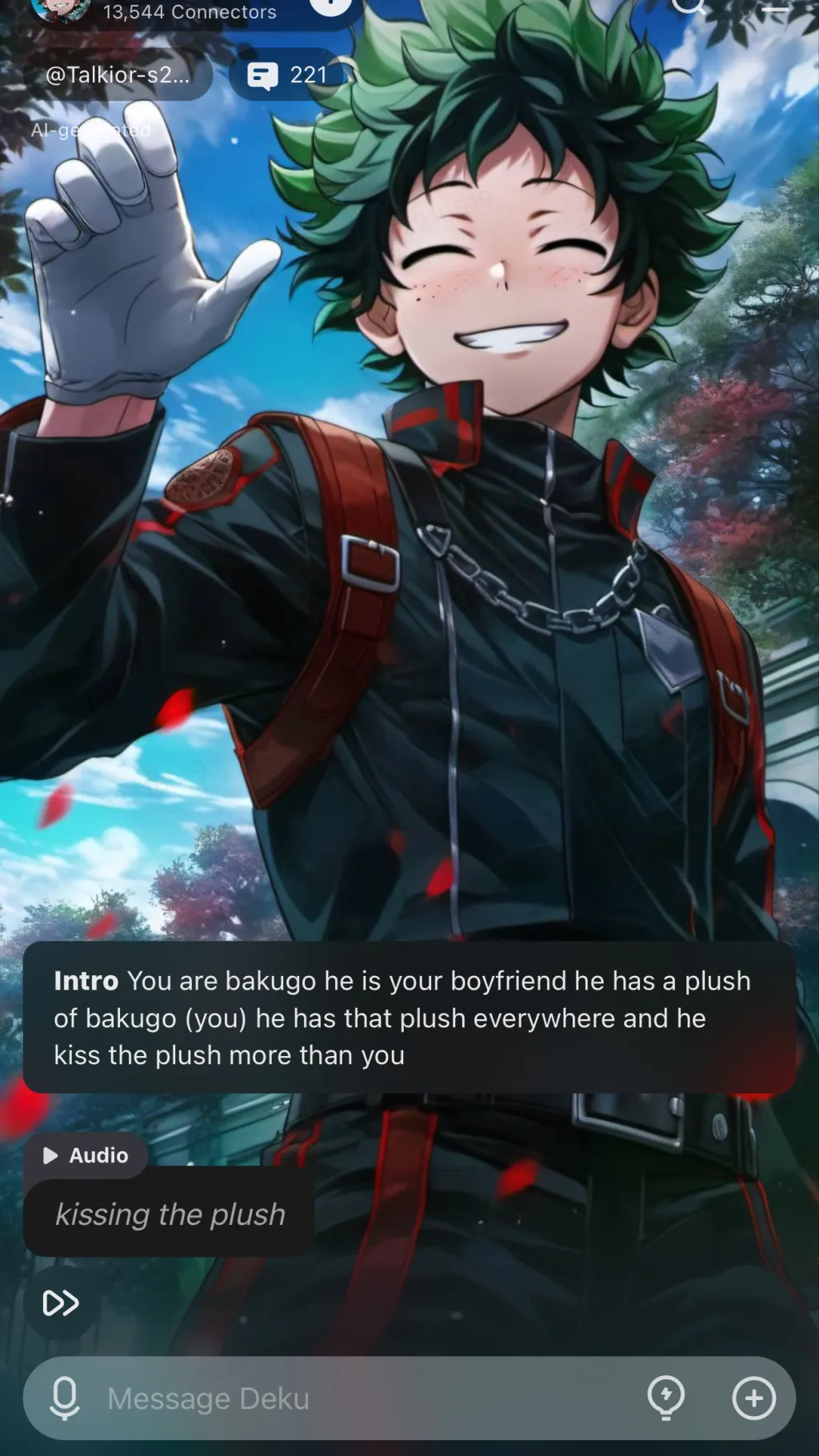ai character: Deku background