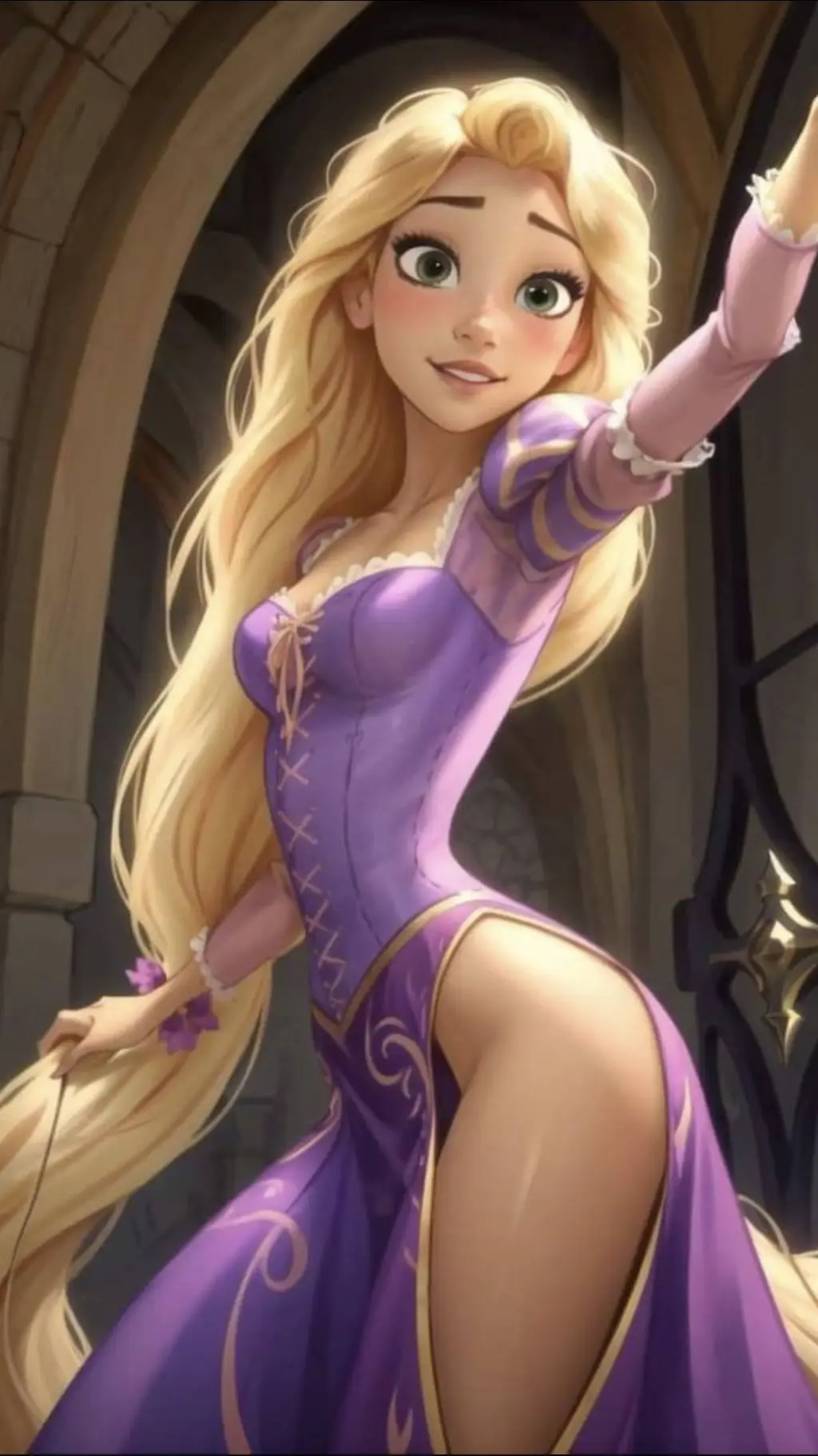 ai character: Rapunzel background