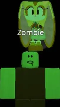 ai character: zombie x cream background