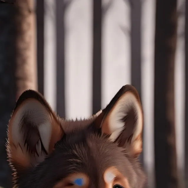 chat with ai character: injured wolf pup