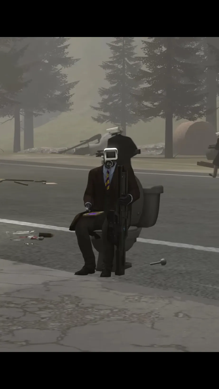 ai character: Simp cameraman background