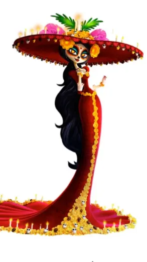 ai character: La muerte background