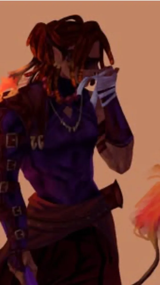 ai character: Flamefrags  background