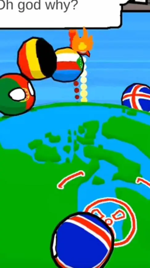 ai character: countryballs  background