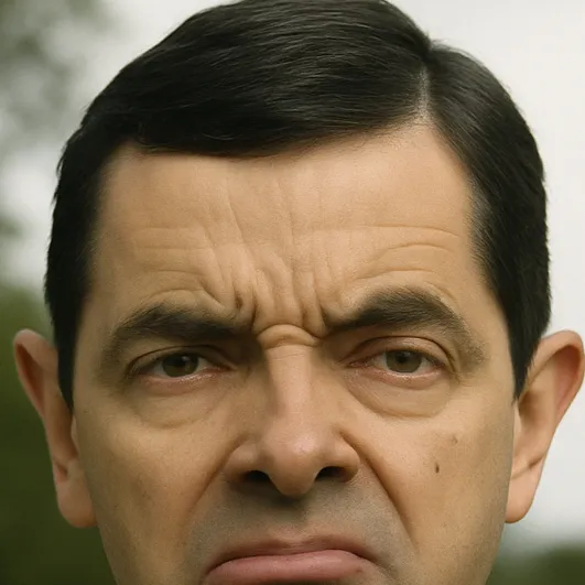 chat with ai character: Mr bean (rowan a.)