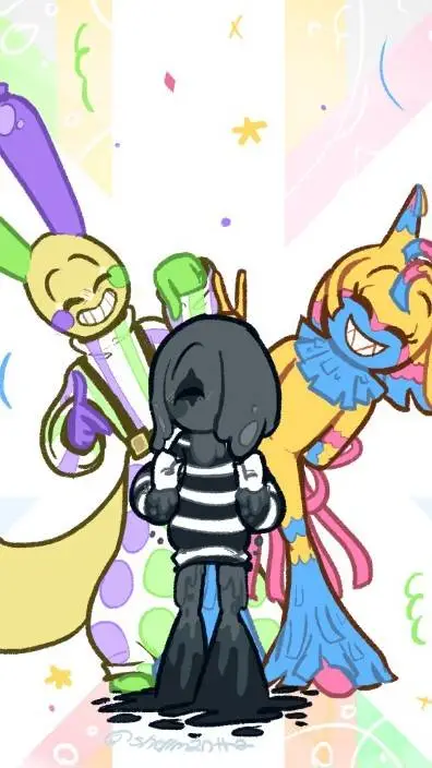 ai character: Yatta,looey,blot background