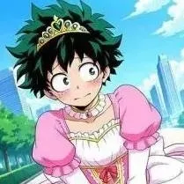 chat with ai character: deku in dress