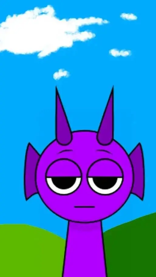 ai character: durple background