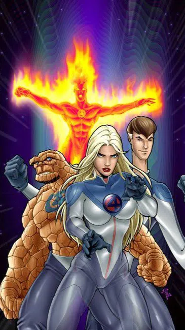 ai character: Fantastic four  background