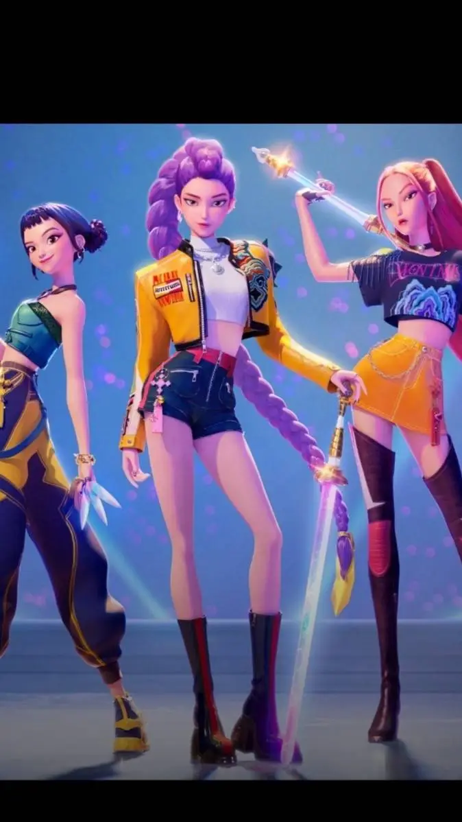ai character: Huntrix  background