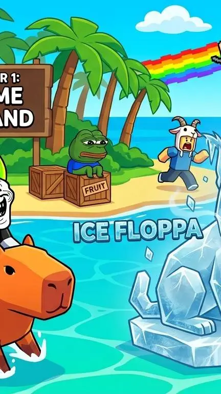 ai character: meme sea background