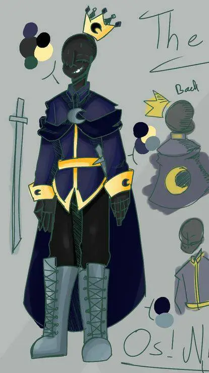 ai character: king nightmareSans background