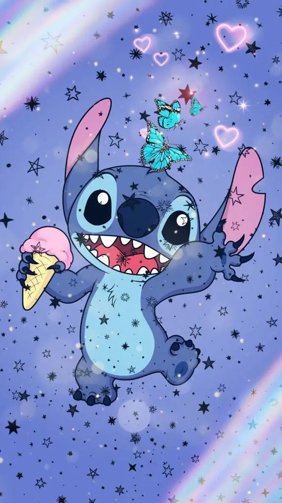 ai character: stitch  background