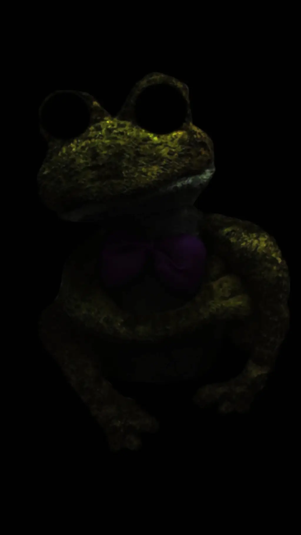 ai character: golden froggy background