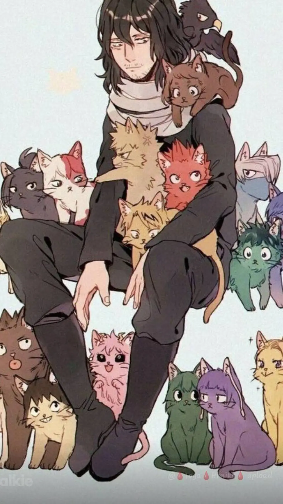 ai character: MHA cats😍🎀 background