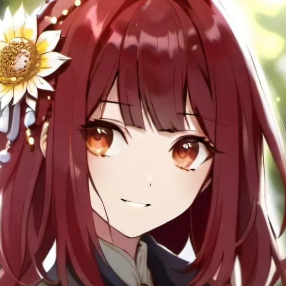 chat with ai character: Red hair
