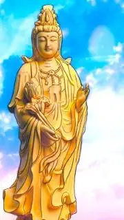 ai character: yan fem buddha background