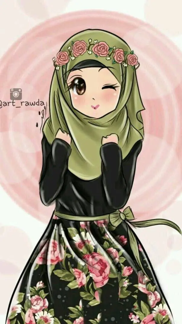 ai character: yan Muslim girl background