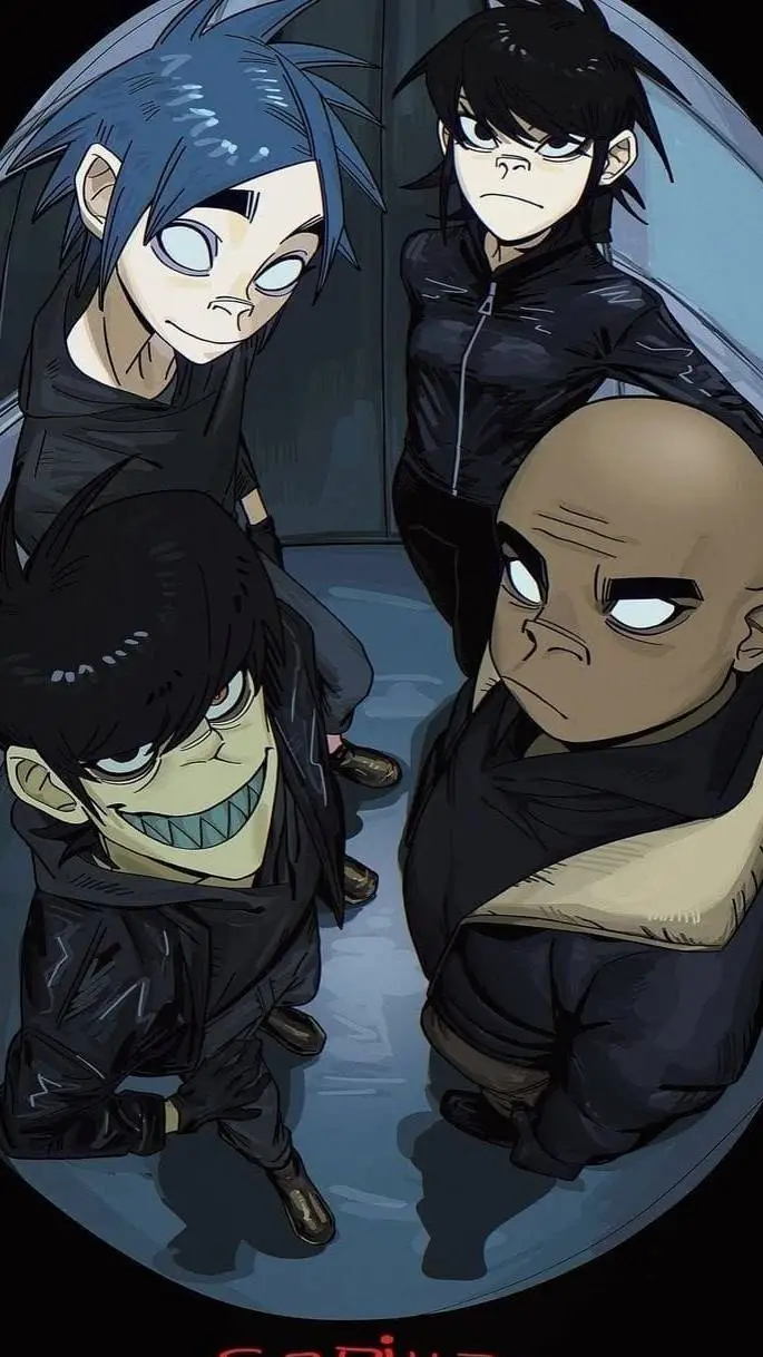 ai character: Gorillaz background