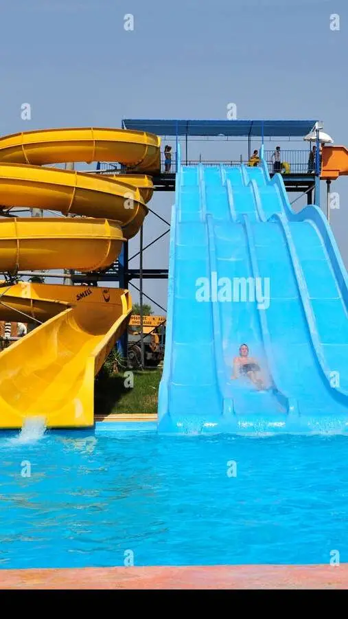 ai character: water park background
