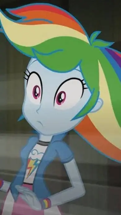 ai character: Rainbow Dash  background